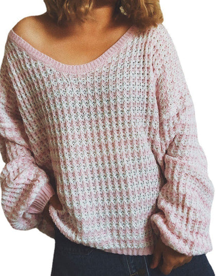 Pullover Striped Women's Knit Sweater