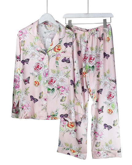 Silk Print Suit Plus Size European And American Homewear