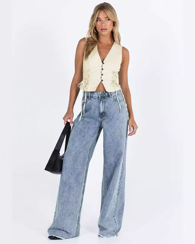 Leisure Loose Denim Trousers Women