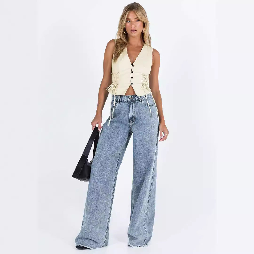 Leisure Loose Denim Trousers Women