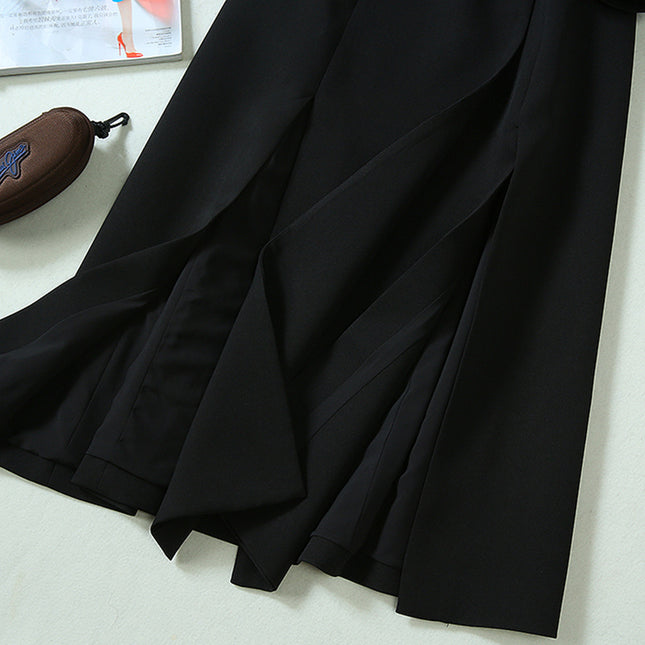 Mid-length Catwalk Trench Coat With Waist And Slit