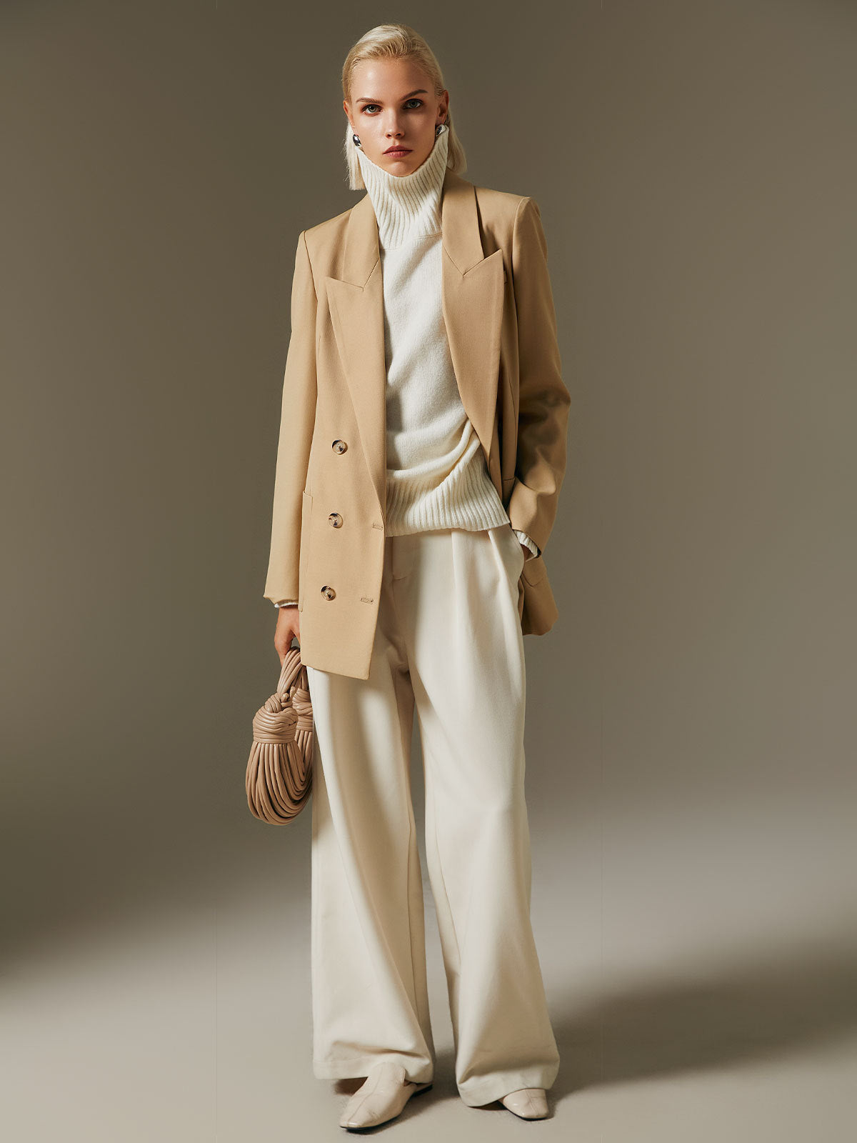 Fashion Simple Wool Suit Jacket Tops