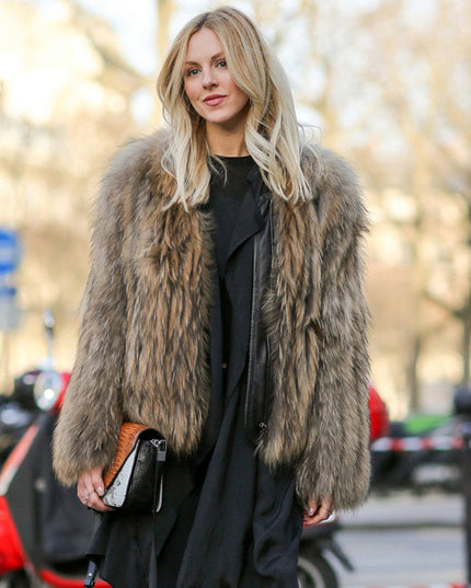 Autumn New Real Fur Integrated Faux Fur Coat