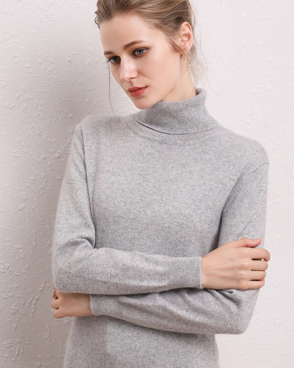 Cashmere Sweater High Lapel Knitted Pullover Bottoming Shirt