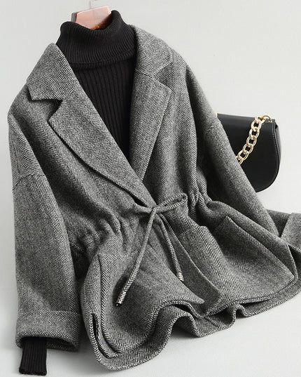 Short Woolen Coat Double-sided Wool Overcoat