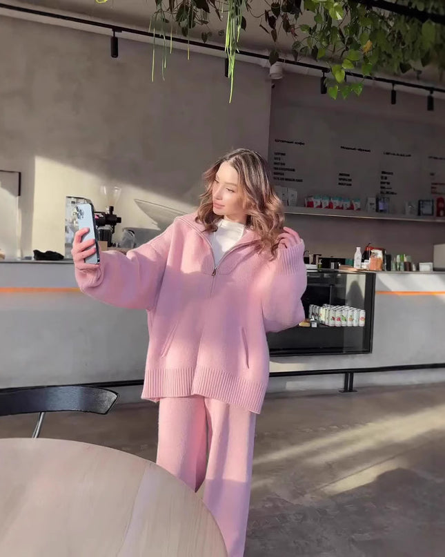 Loose Gentle Casual Wide-leg Pants Two-piece Set