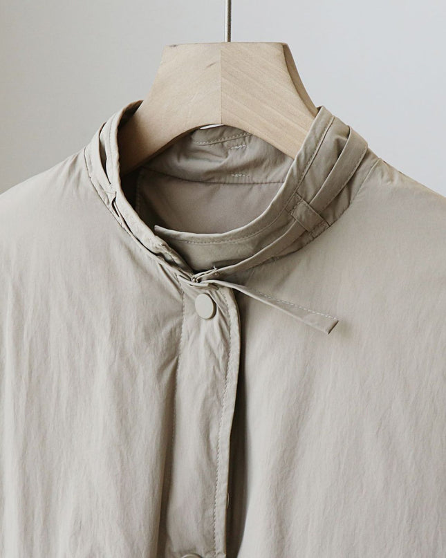 Button Round Neck Women's Down Jacket