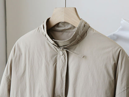 Button Round Neck Women's Down Jacket