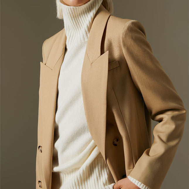 Fashion Simple Wool Suit Jacket Tops