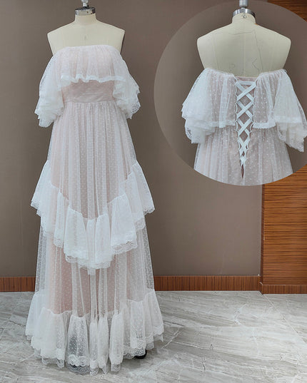 Women's Fashion Polka Dot Wedding Dresses