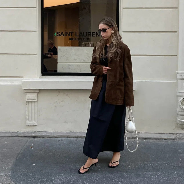 Vintage Velvet Regular Sleeve Button Shirt