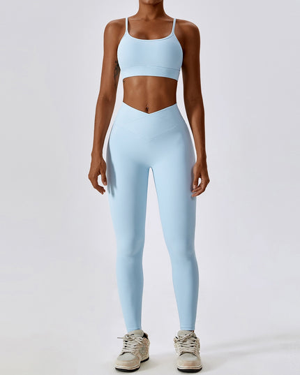 Thread Abdominal Tightening High Waist And Beautiful Back Yoga Set