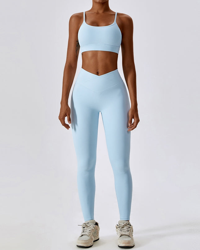 Thread Abdominal Tightening High Waist And Beautiful Back Yoga Set