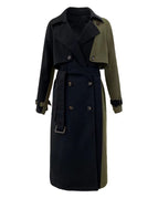 Black stitching army green