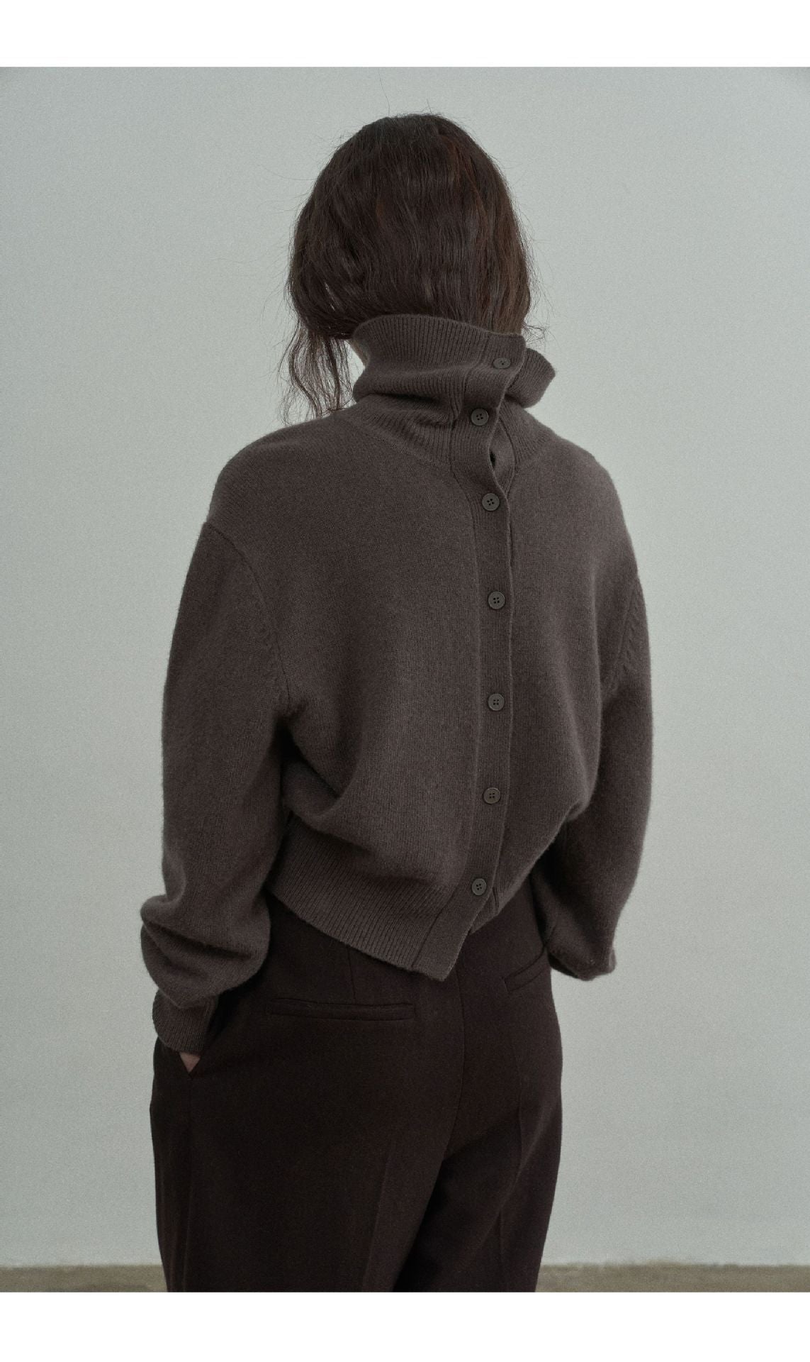 Full Wool Soft Glutinous Warm Turn Turtleneck Pullover