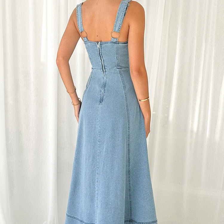 Backless High Waist Dress