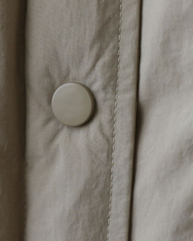 Button Round Neck Women's Down Jacket