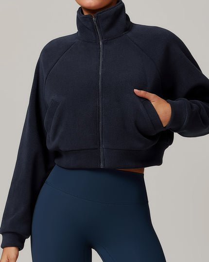 Stand Collar Yoga Clothes Warm Coat