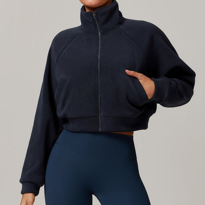 Stand Collar Yoga Clothes Warm Coat